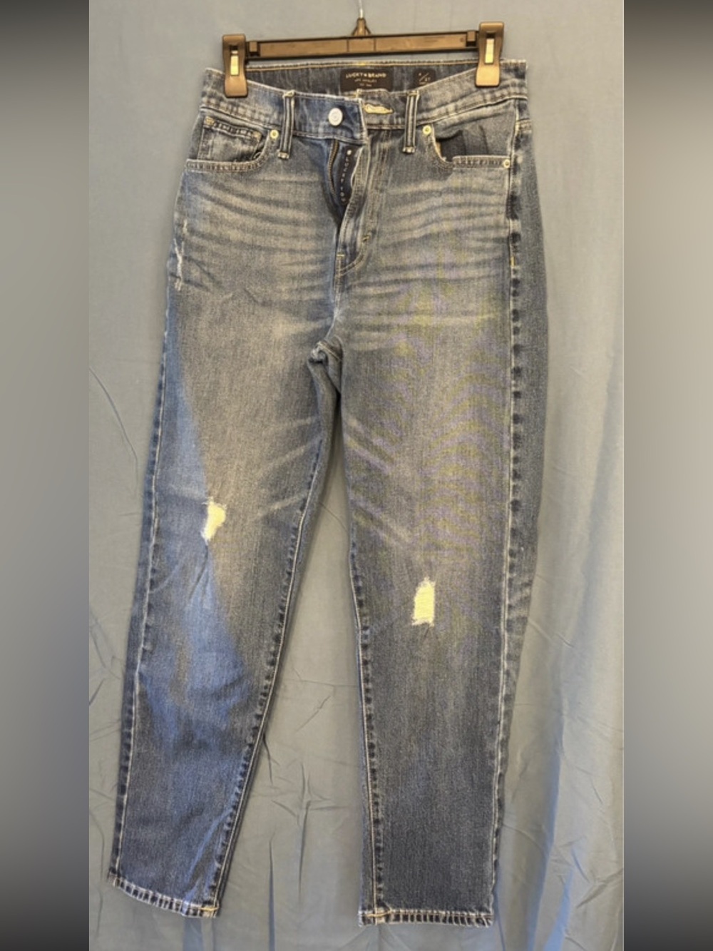 Lucky Brand Women's Skinny Distressed Grey Jeans
